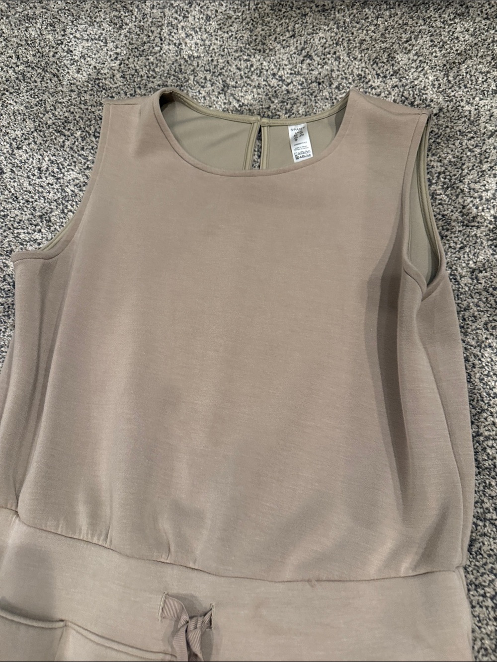 SPANX Sleeveless Wide-Leg Jumpsuit in Taupe - Picture 4 of 5
